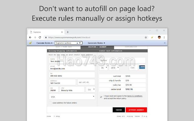 Autofill自动填充表单