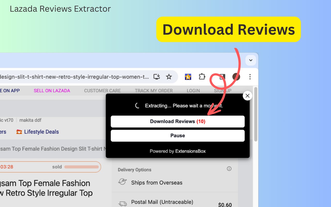 Lazada Reviews Extractor
